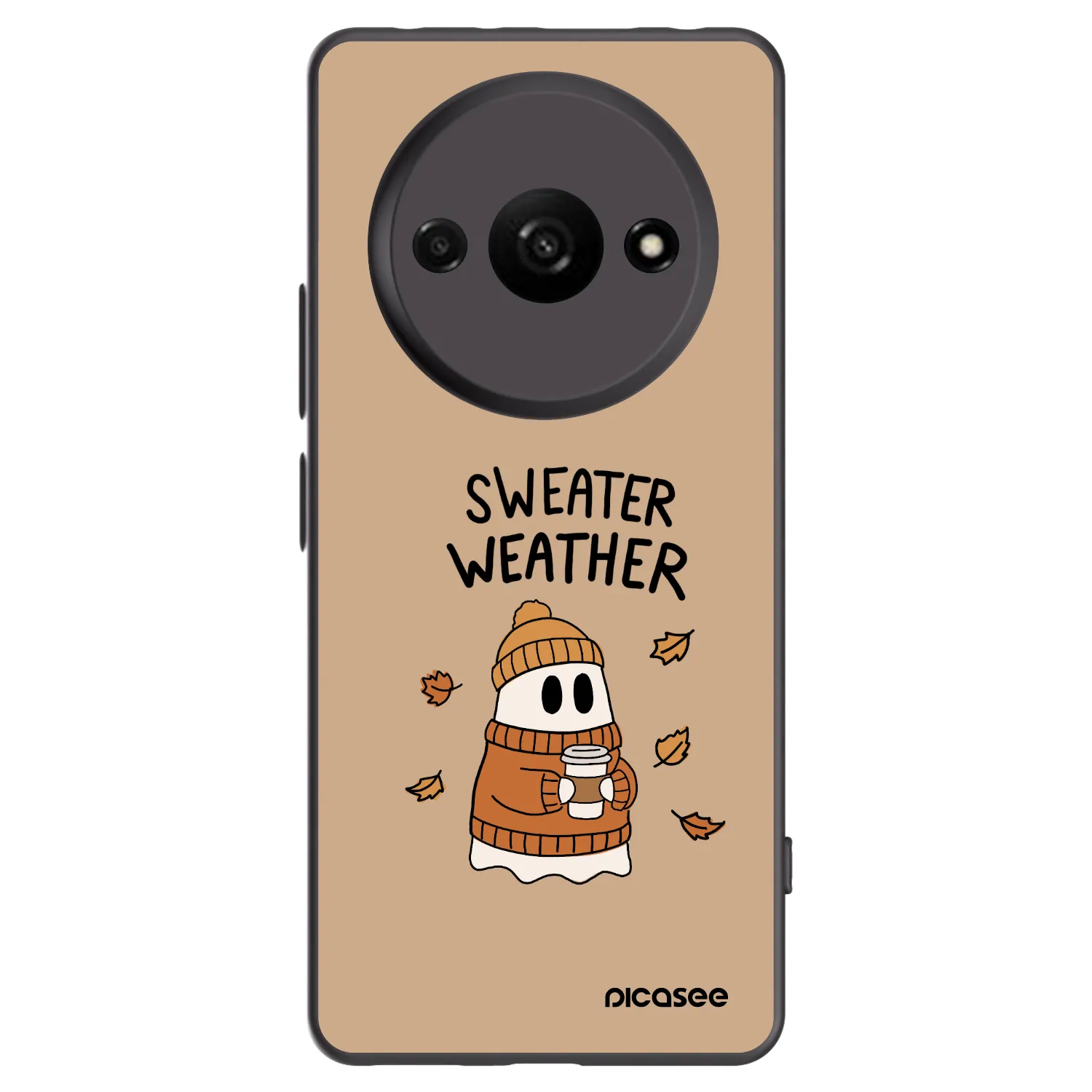 Picasee silikónový čierny obal pre Xiaomi Redmi A3 - Sweater ghost