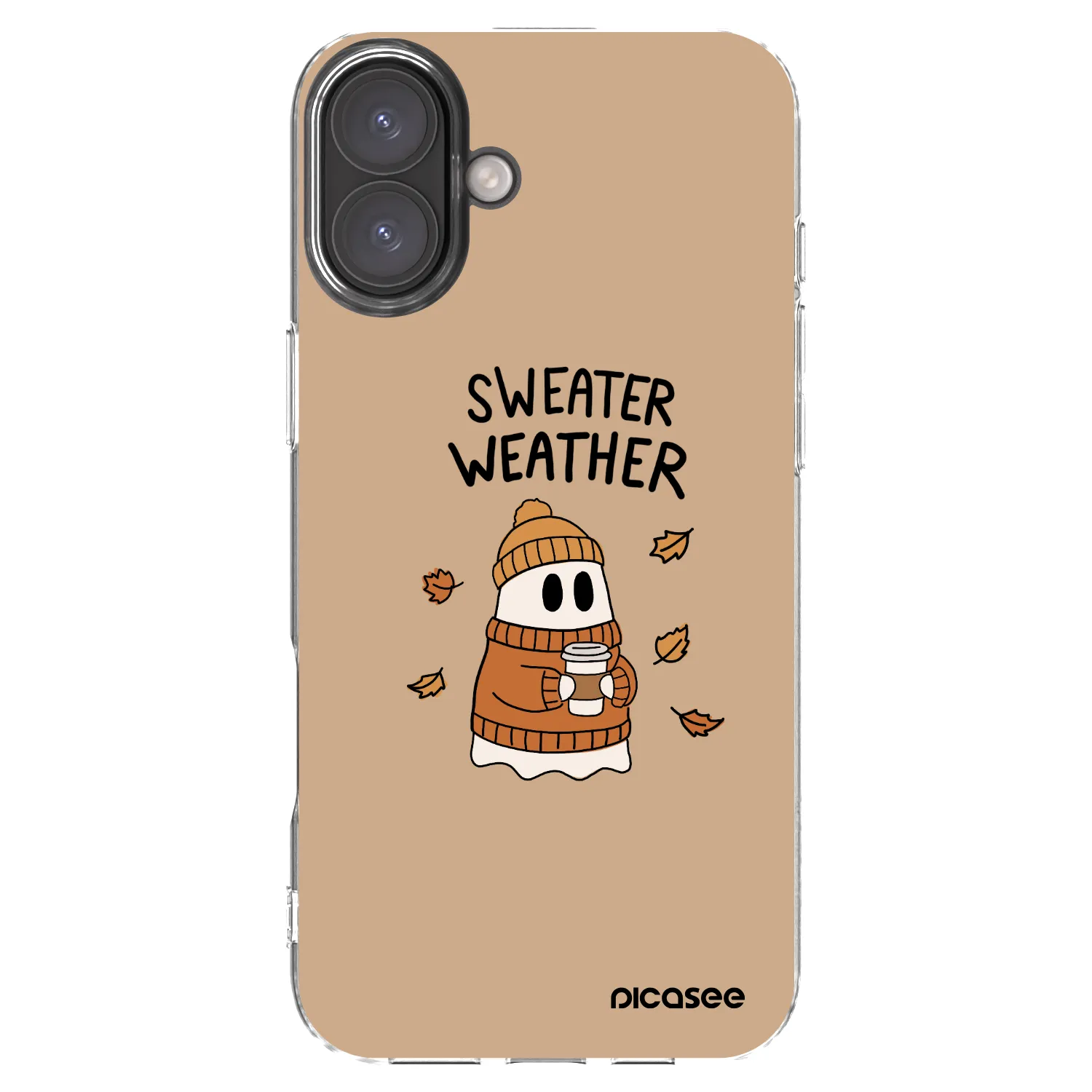 Picasee silikónový prehľadný obal pre Apple iPhone 16 Plus - Sweater ghost