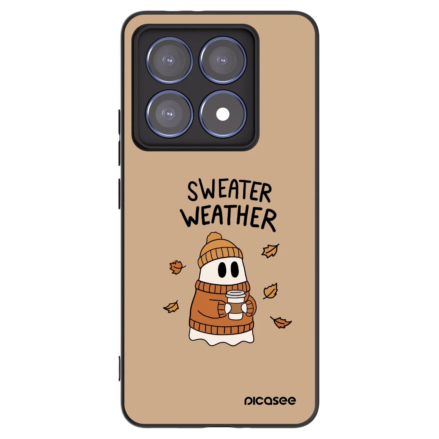 Picasee silikónový čierny obal pre Xiaomi 14T Pro - Sweater ghost