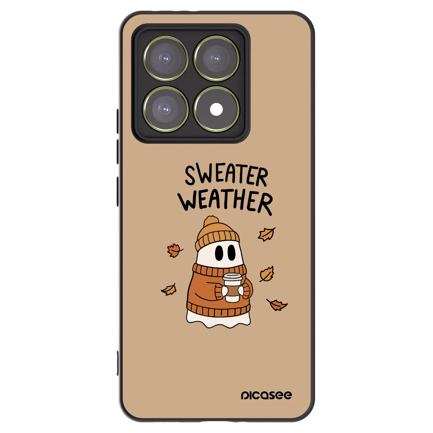 Picasee silikónový čierny obal pre Xiaomi 14T - Sweater ghost
