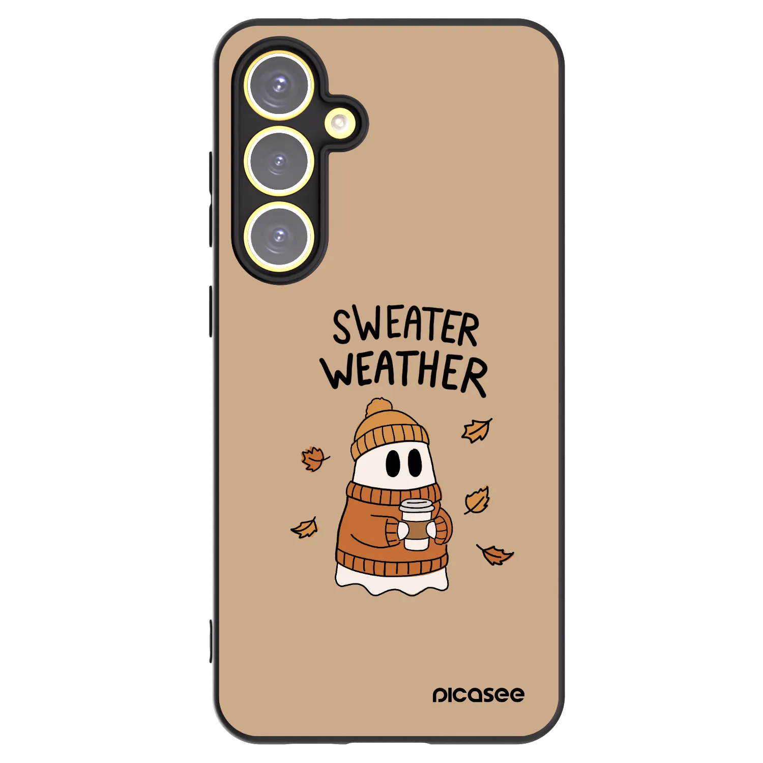 Picasee silikónový čierny obal pre Samsung Galaxy S24 FE S721B - Sweater ghost