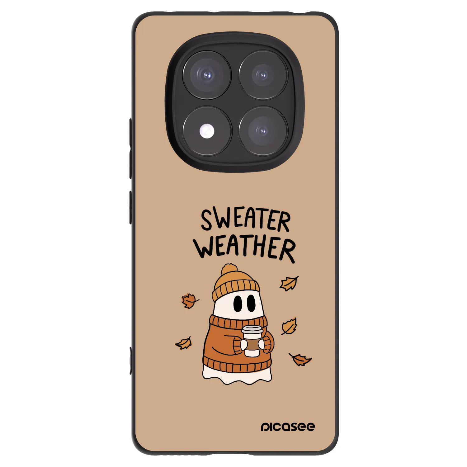 Picasee silikónový čierny obal pre Xiaomi Redmi Note 14 Pro+ 5G - Sweater ghost