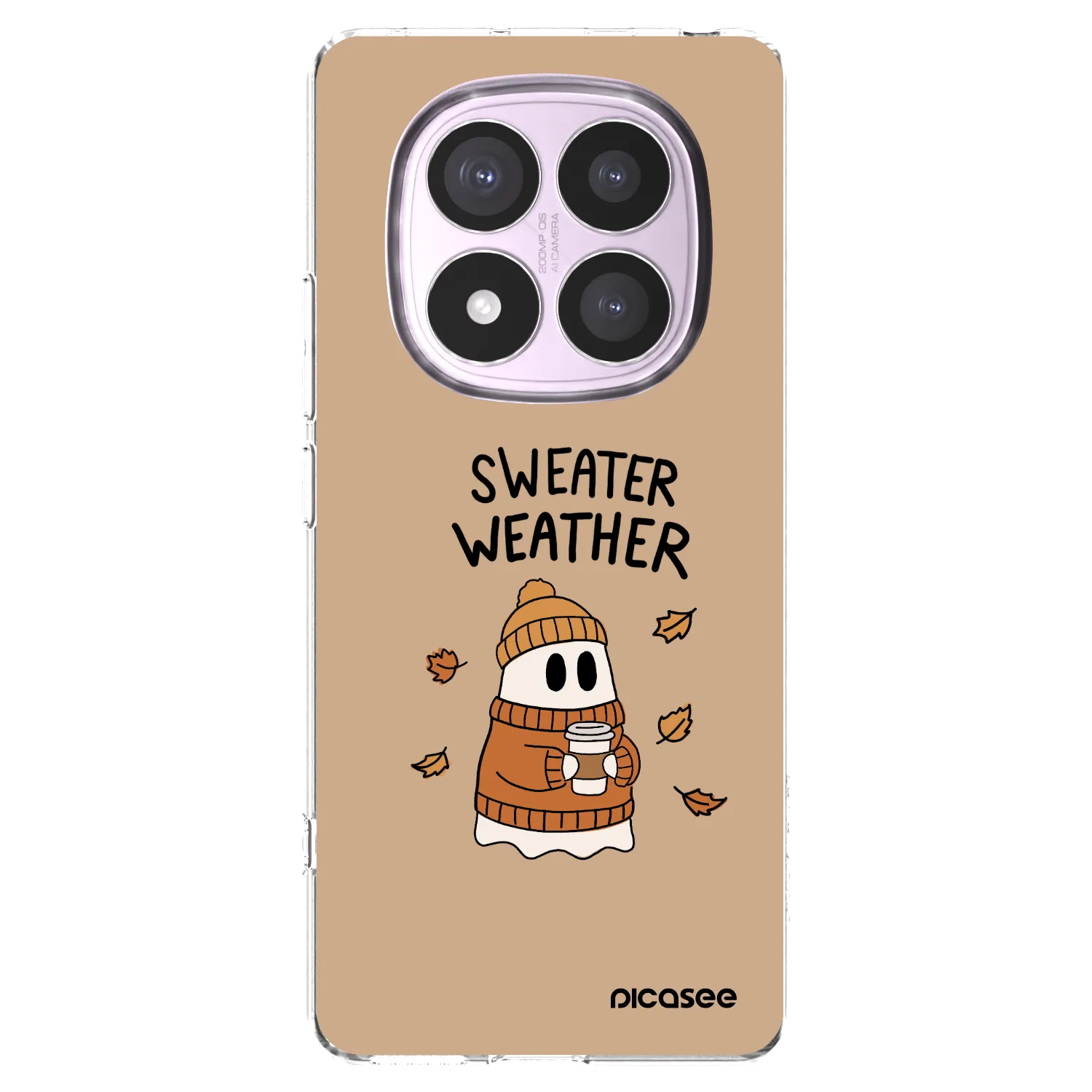 Picasee silikónový prehľadný obal pre Xiaomi Redmi Note 14 Pro 5G - Sweater ghost
