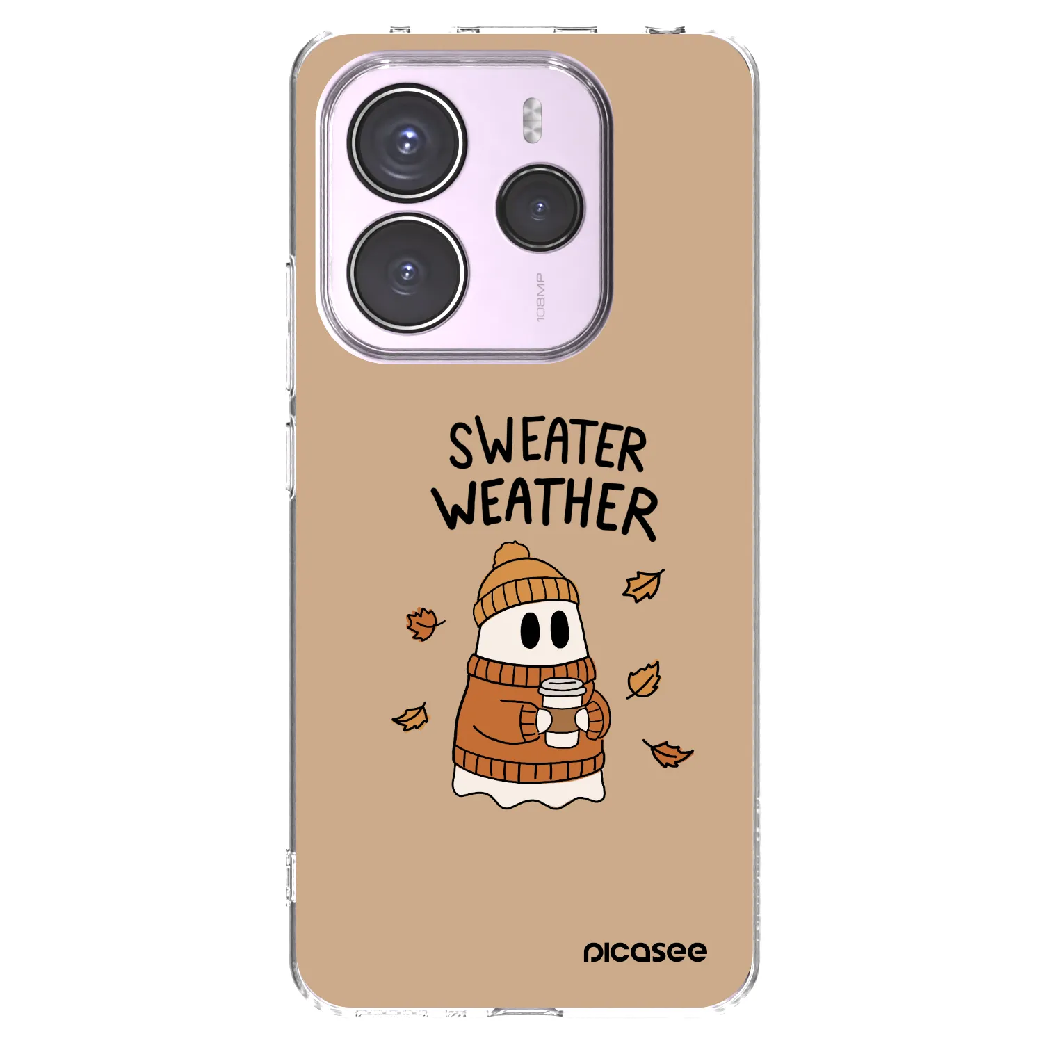 Picasee silikónový prehľadný obal pre Xiaomi Redmi Note 14 5G - Sweater ghost