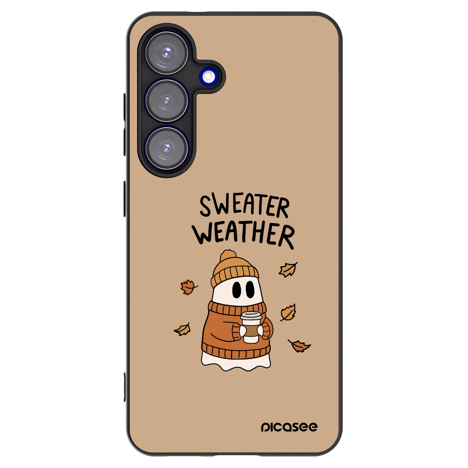 Picasee silikónový čierny obal pre Samsung Galaxy S25 5G - Sweater ghost