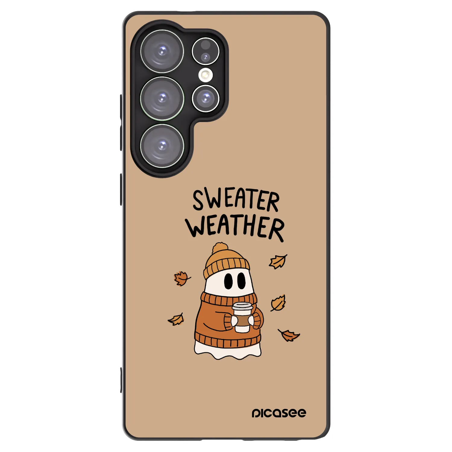 Picasee silikónový čierny obal pre Samsung Galaxy S25 Ultra 5G - Sweater ghost