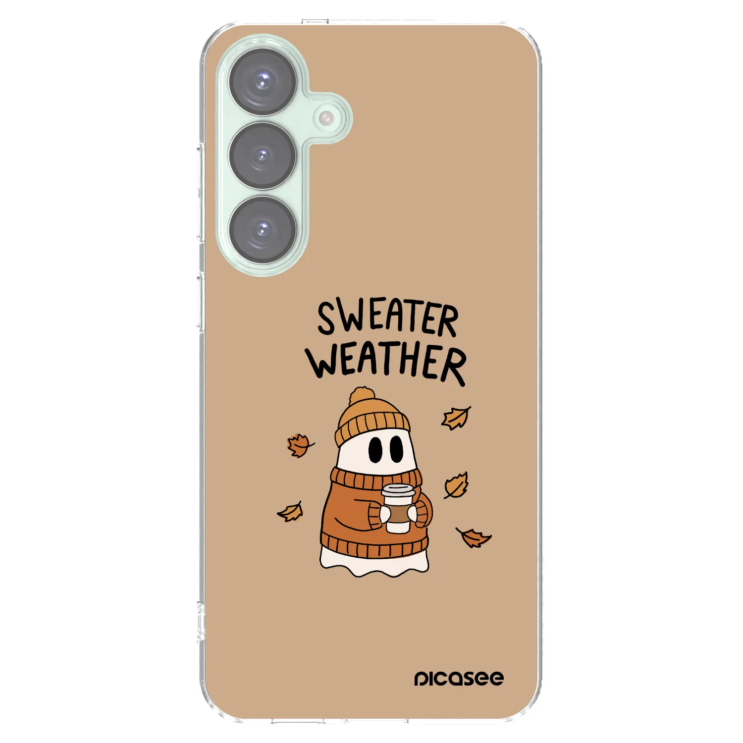 Picasee silikónový prehľadný obal pre Samsung Galaxy S25+ 5G - Sweater ghost