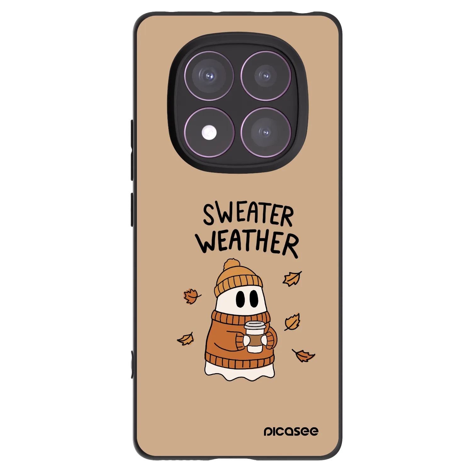 Picasee silikónový čierny obal pre Xiaomi Redmi Note 14 Pro 4G - Sweater ghost