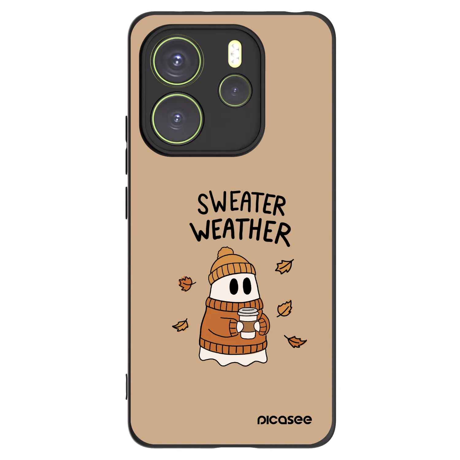 Picasee silikónový čierny obal pre Xiaomi Redmi Note 14 4G - Sweater ghost