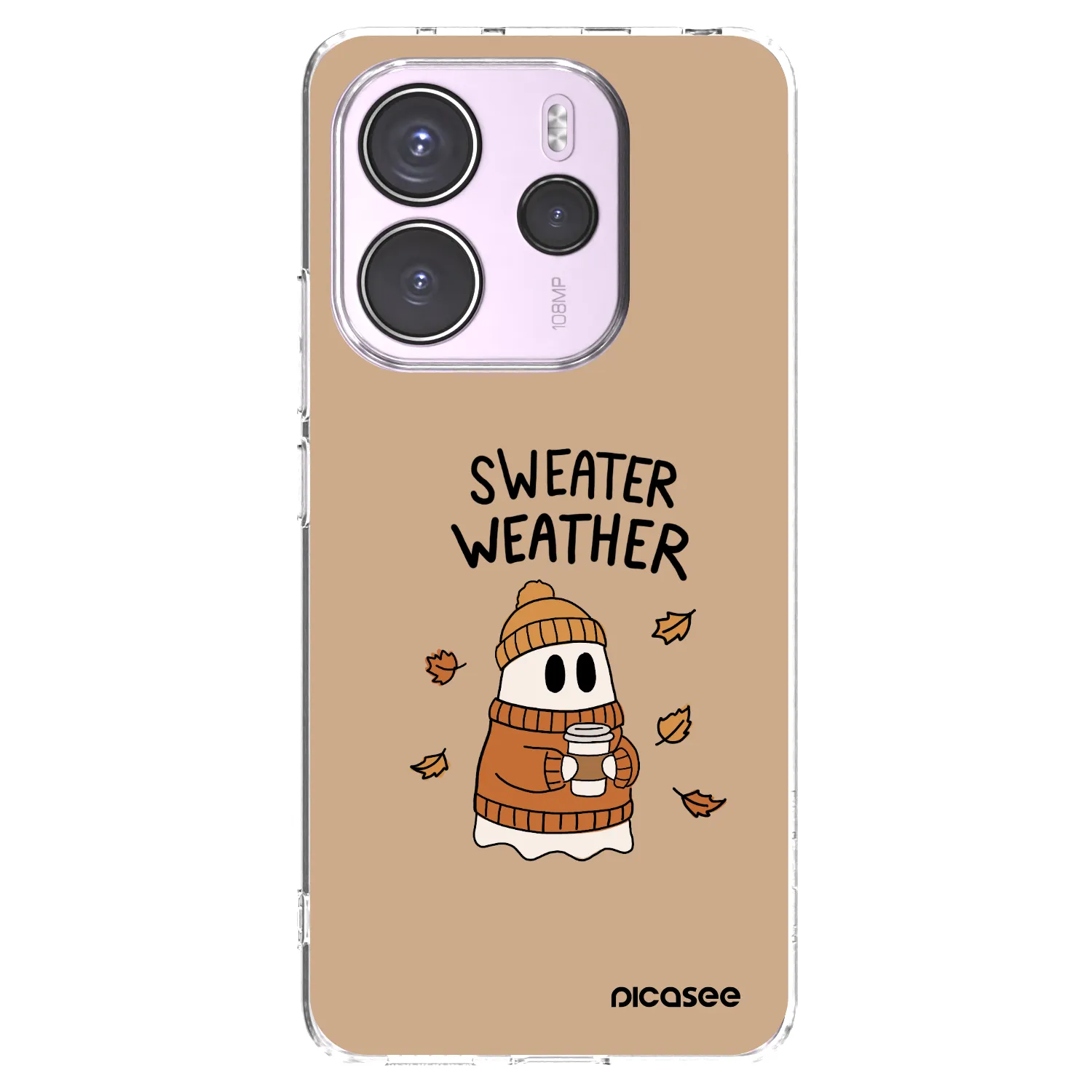 Picasee silikónový prehľadný obal pre Xiaomi Redmi Note 14 4G - Sweater ghost