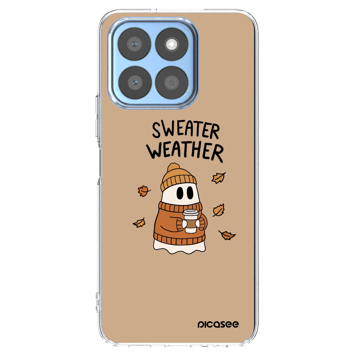 Picasee silikónový prehľadný obal pre Honor X8c - Sweater ghost