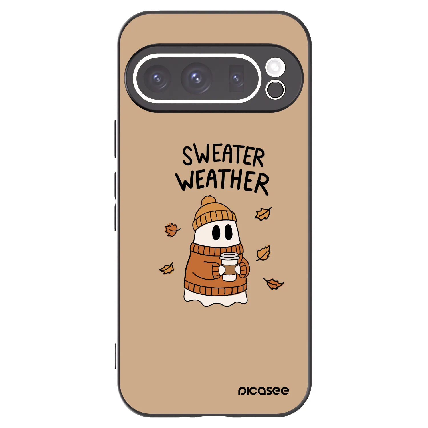 Picasee silikónový čierny obal pre Google Pixel 9 Pro - Sweater ghost