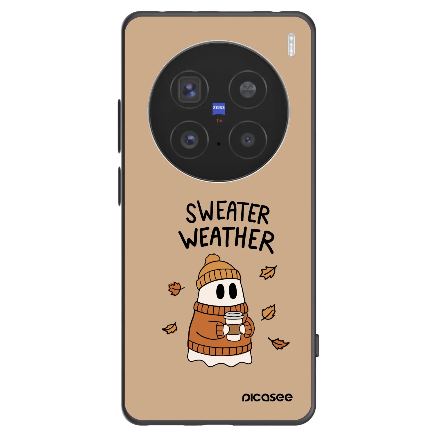 Picasee silikónový čierny obal pre Vivo X200 Pro - Sweater ghost