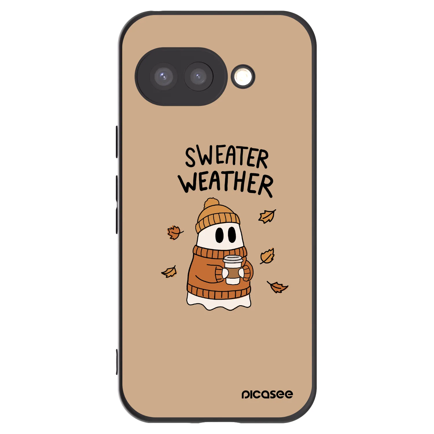 Picasee silikónový čierny obal pre Google Pixel 9a - Sweater ghost