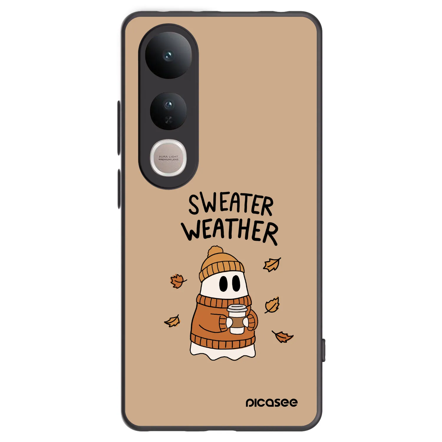 Picasee silikónový čierny obal pre Vivo V50 Lite 5G - Sweater ghost