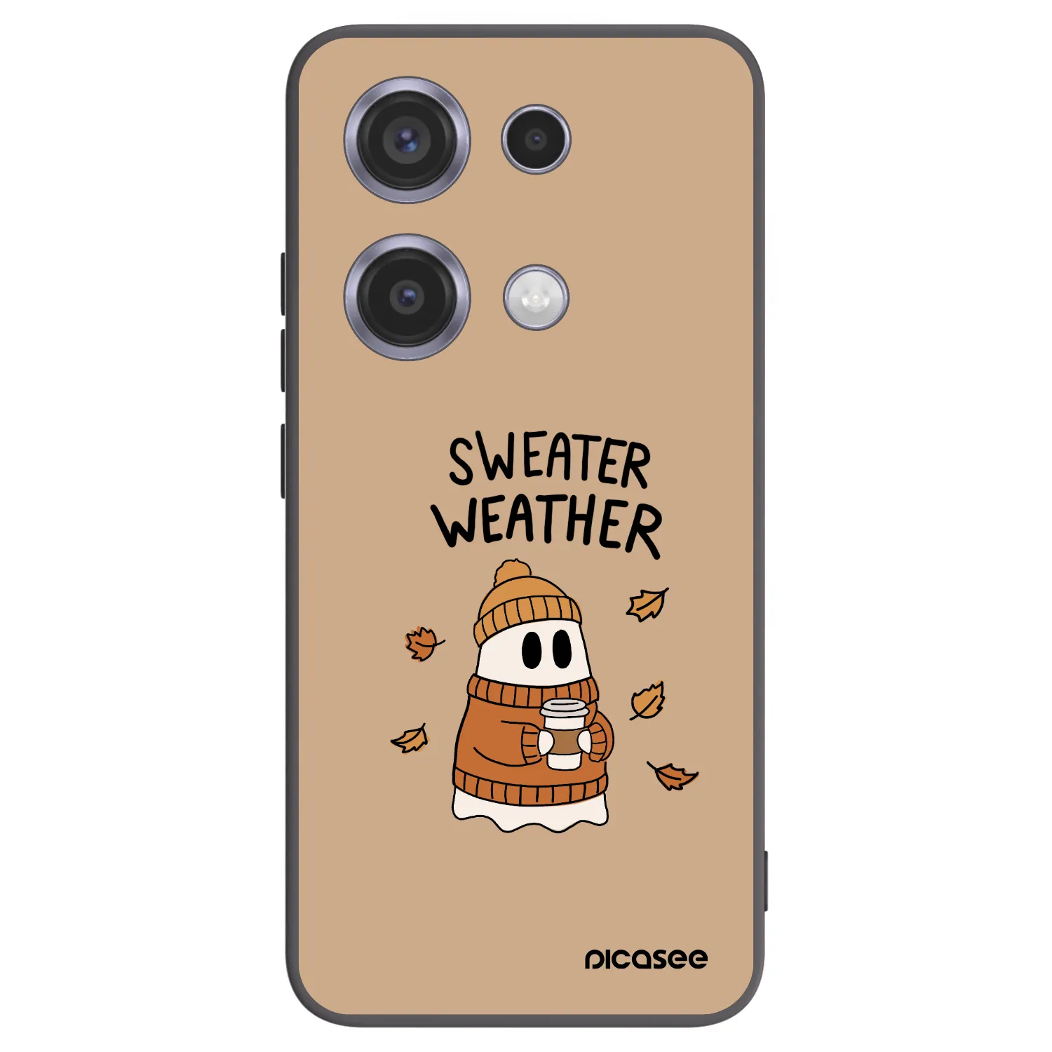 Picasee silikónový čierny obal pre Xiaomi Redmi Note 14S - Sweater ghost