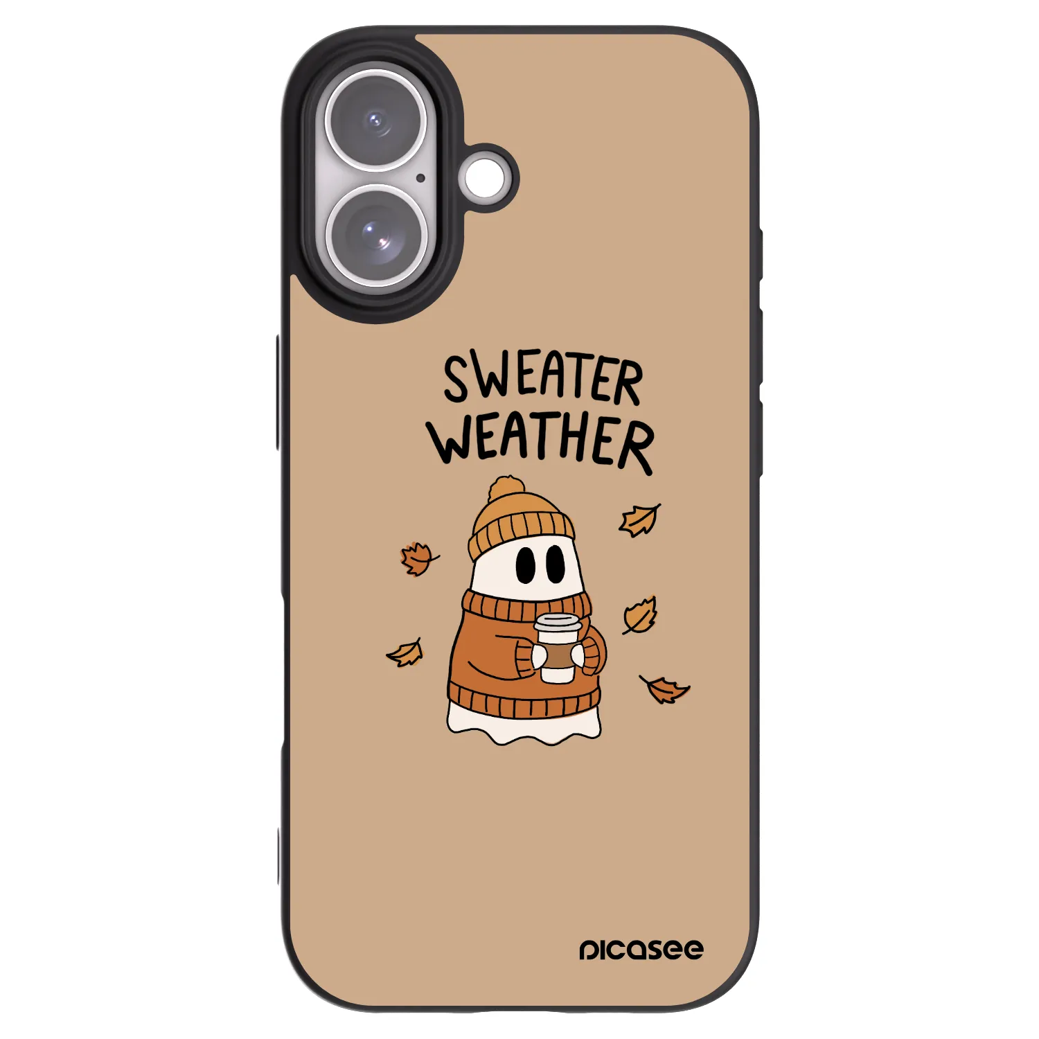 Picasee silikónový čierny obal pre Apple iPhone 17 - Sweater ghost