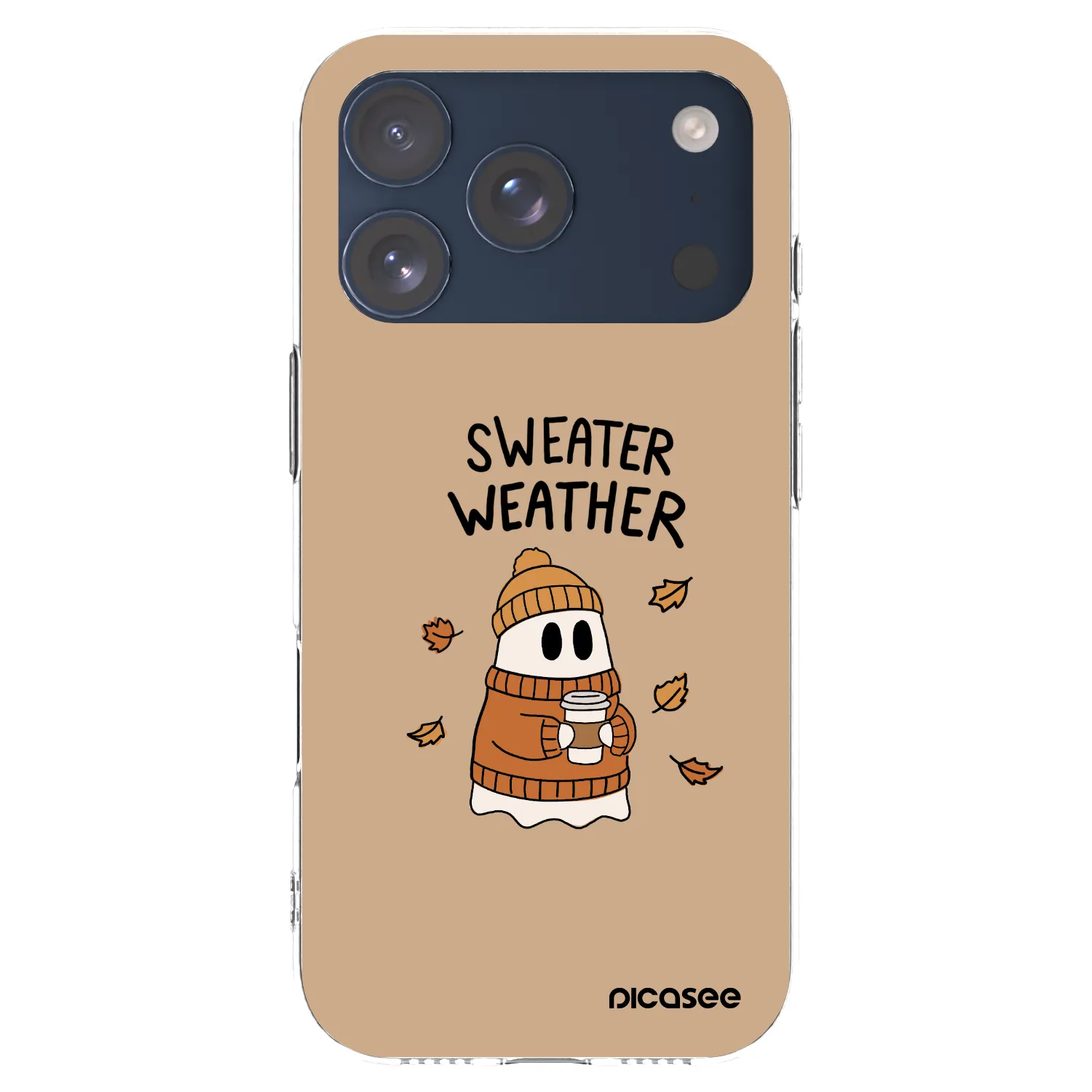 Picasee silikónový prehľadný obal pre Apple iPhone 17 Pro - Sweater ghost
