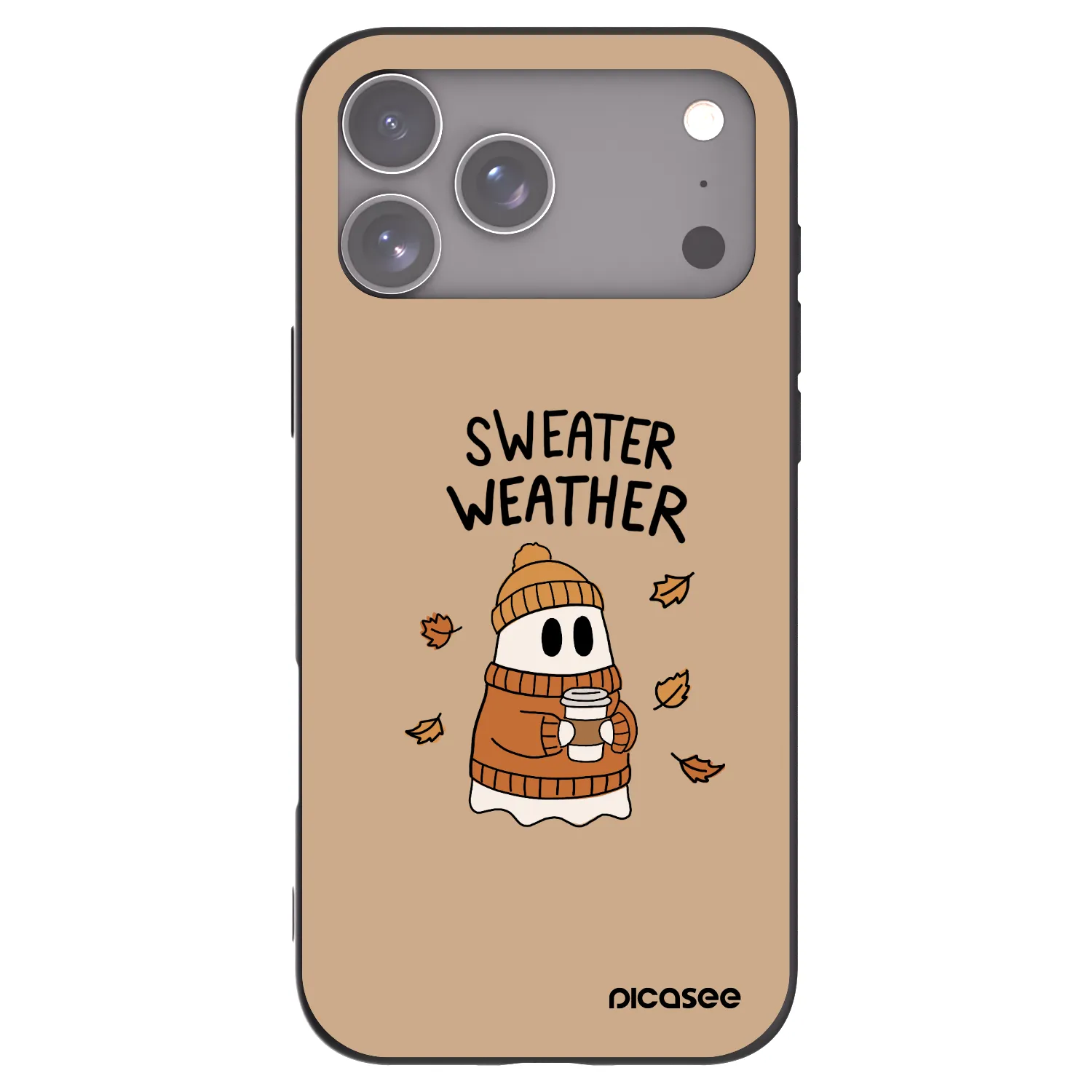 Picasee silikónový čierny obal pre Apple iPhone 17 Pro Max - Sweater ghost