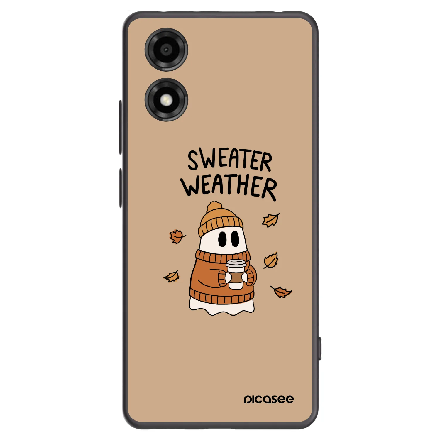 Picasee silikónový čierny obal pre Motorola Moto E14 - Sweater ghost