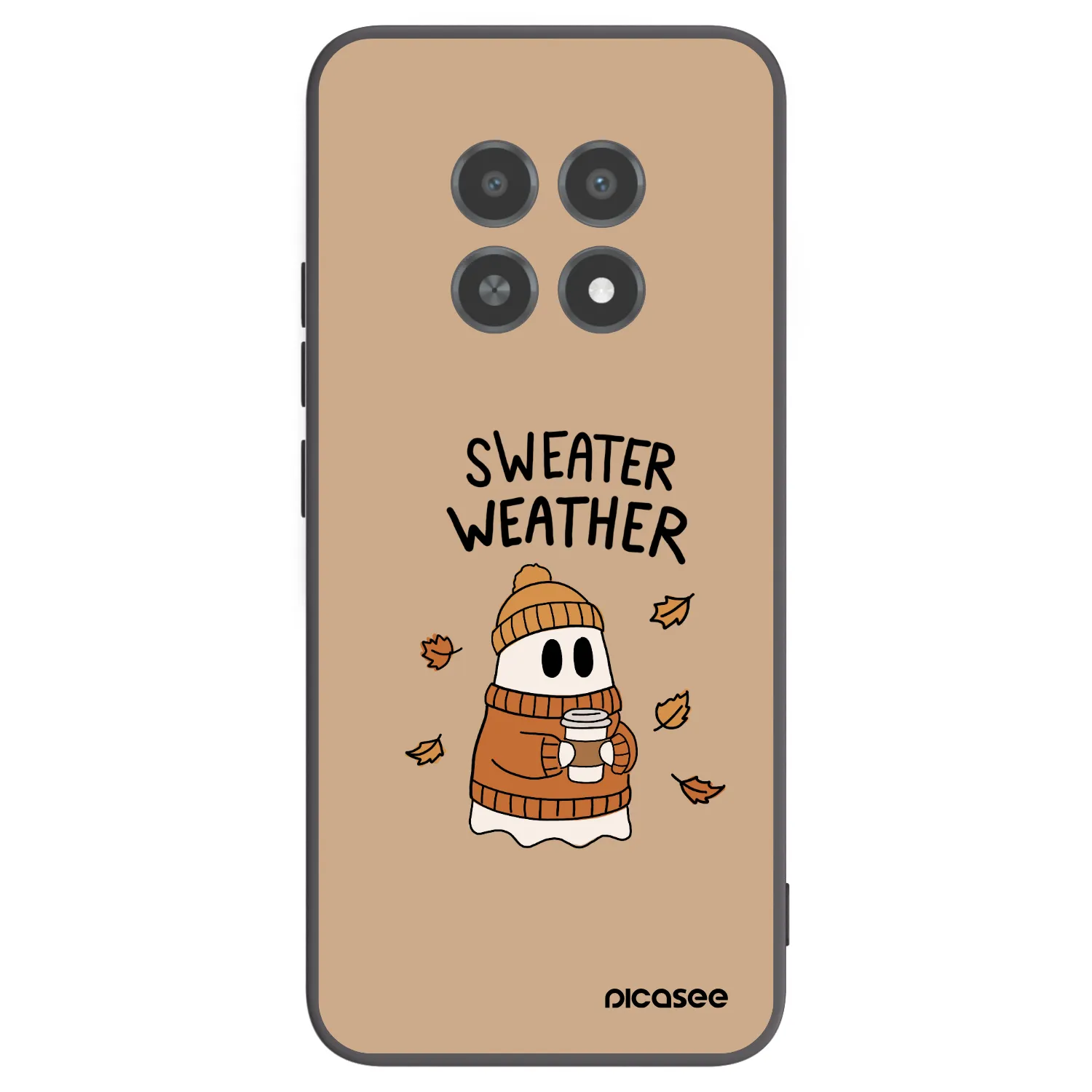Picasee silikónový čierny obal pre Realme 12X - Sweater ghost