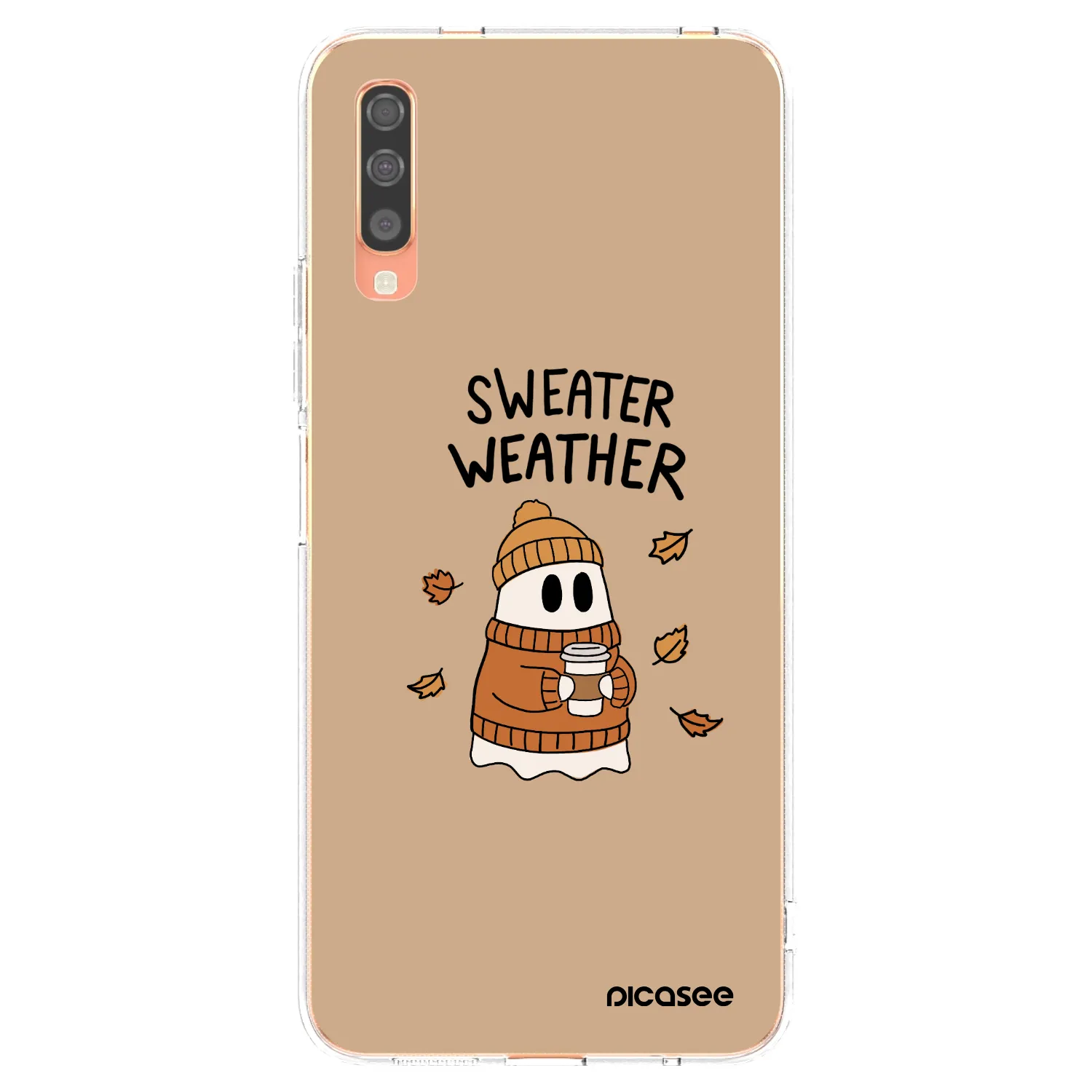 Picasee silikónový prehľadný obal pre Samsung Galaxy A70 A705F - Sweater ghost