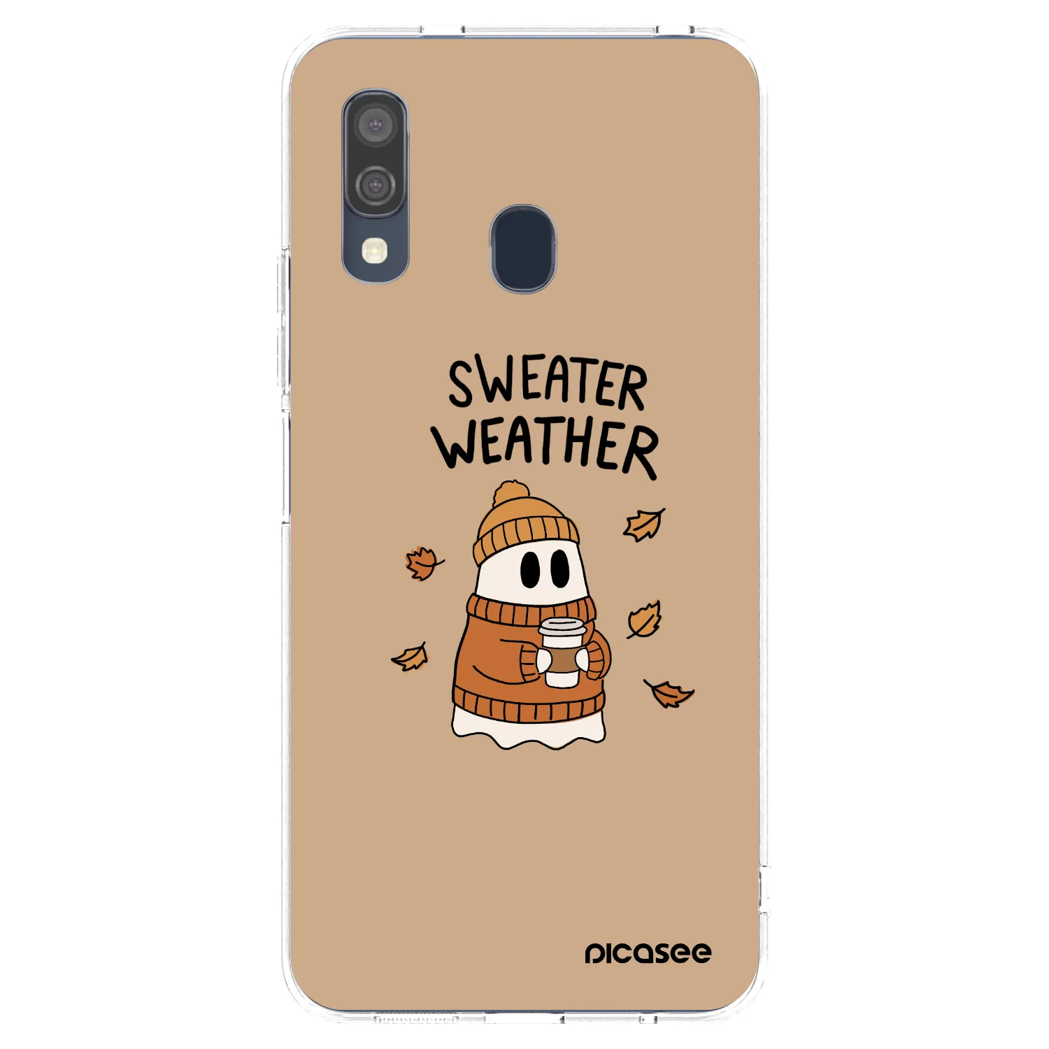 Picasee silikónový prehľadný obal pre Samsung Galaxy A40 A405F - Sweater ghost