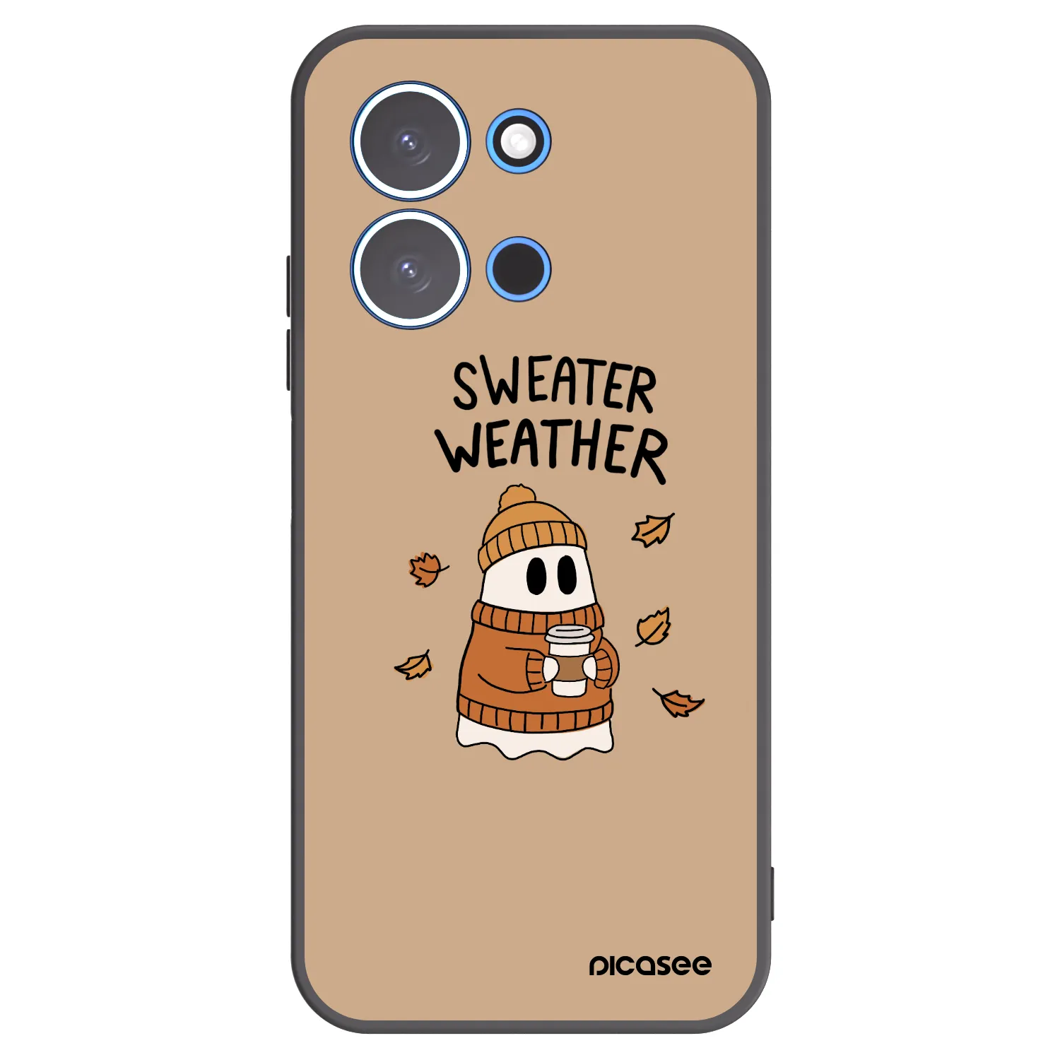 Picasee silikónový čierny obal pre Xiaomi Redmi 15C 4G - Sweater ghost