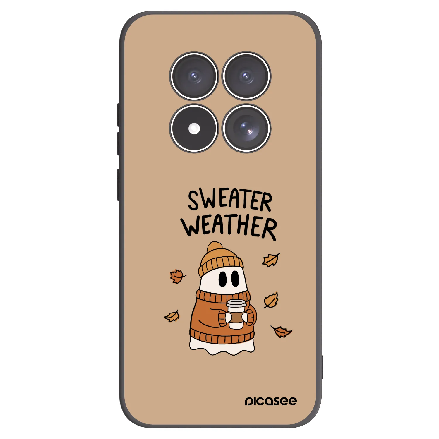 Picasee silikónový čierny obal pre Xiaomi Redmi Note 15 Pro 4G - Sweater ghost