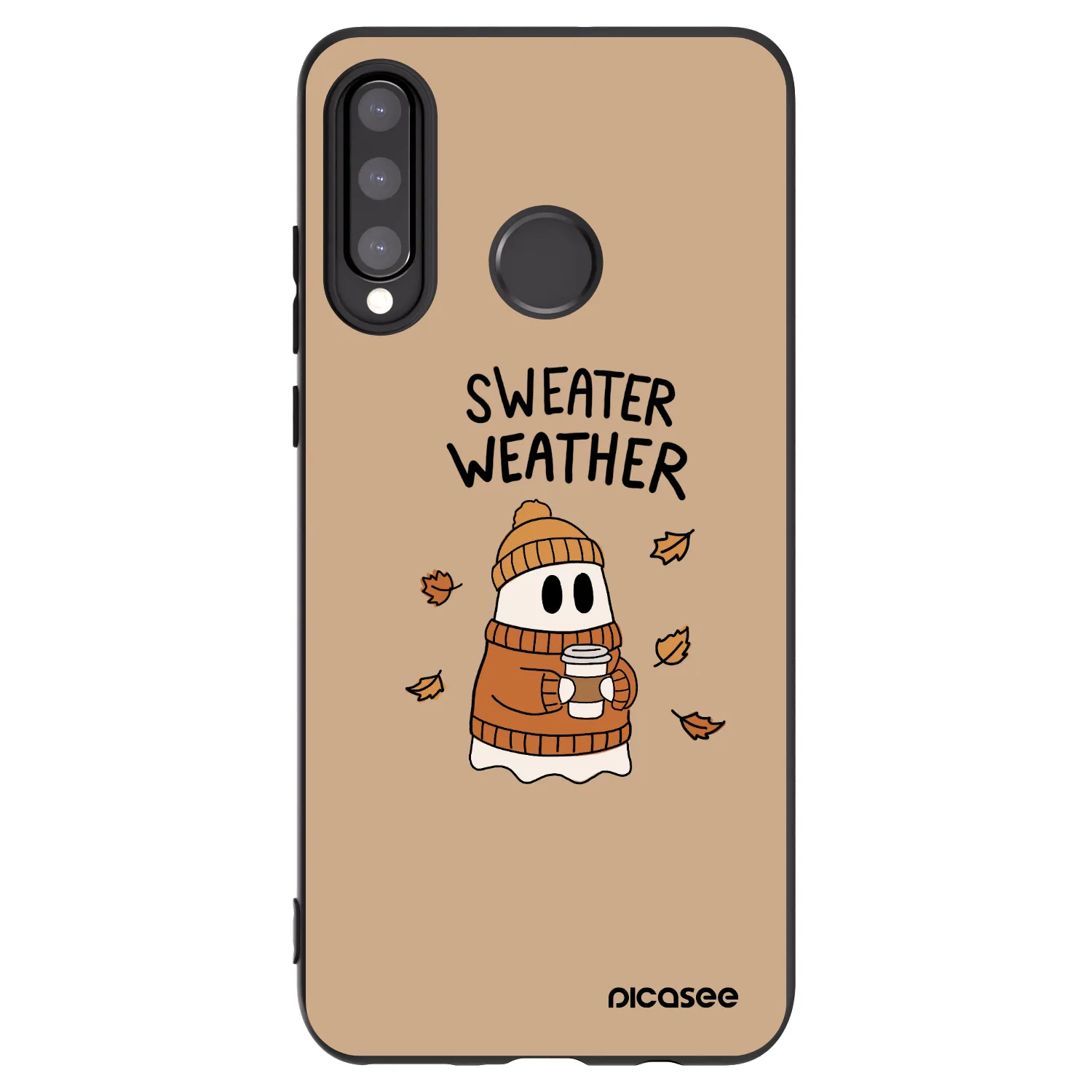 Picasee silikónový čierny obal pre Huawei P30 Lite - Sweater ghost