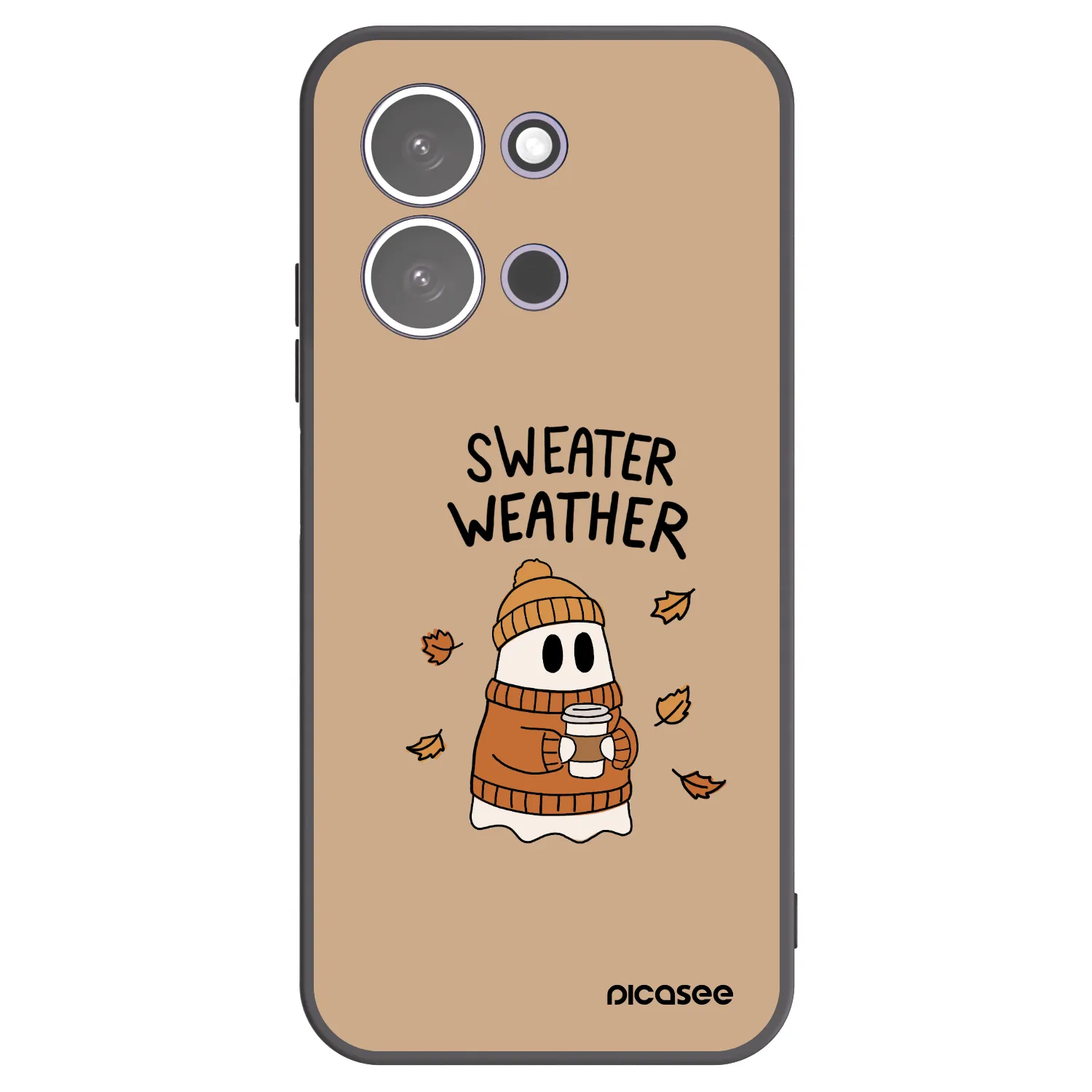 Picasee silikónový čierny obal pre Xiaomi Redmi 15C 5G - Sweater ghost