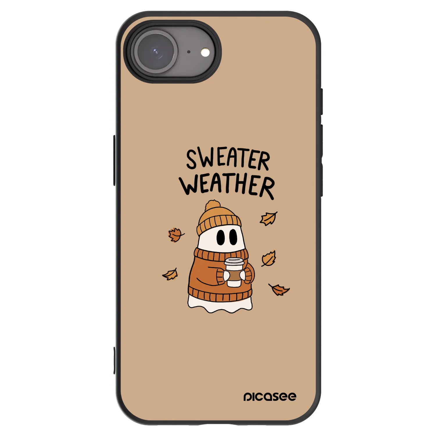 Picasee silikónový čierny obal pre Apple iPhone 17e - Sweater ghost