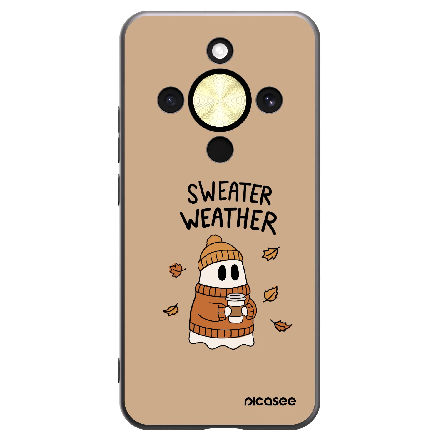 Picasee silikónový čierny obal pre Honor Magic8 Lite 5G - Sweater ghost