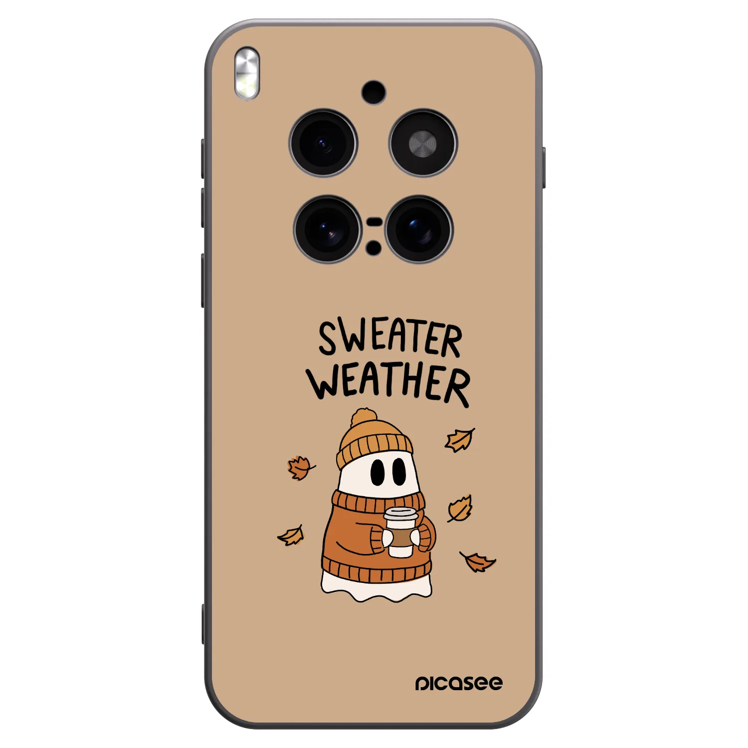 Picasee silikónový čierny obal pre Vivo X300 Pro - Sweater ghost
