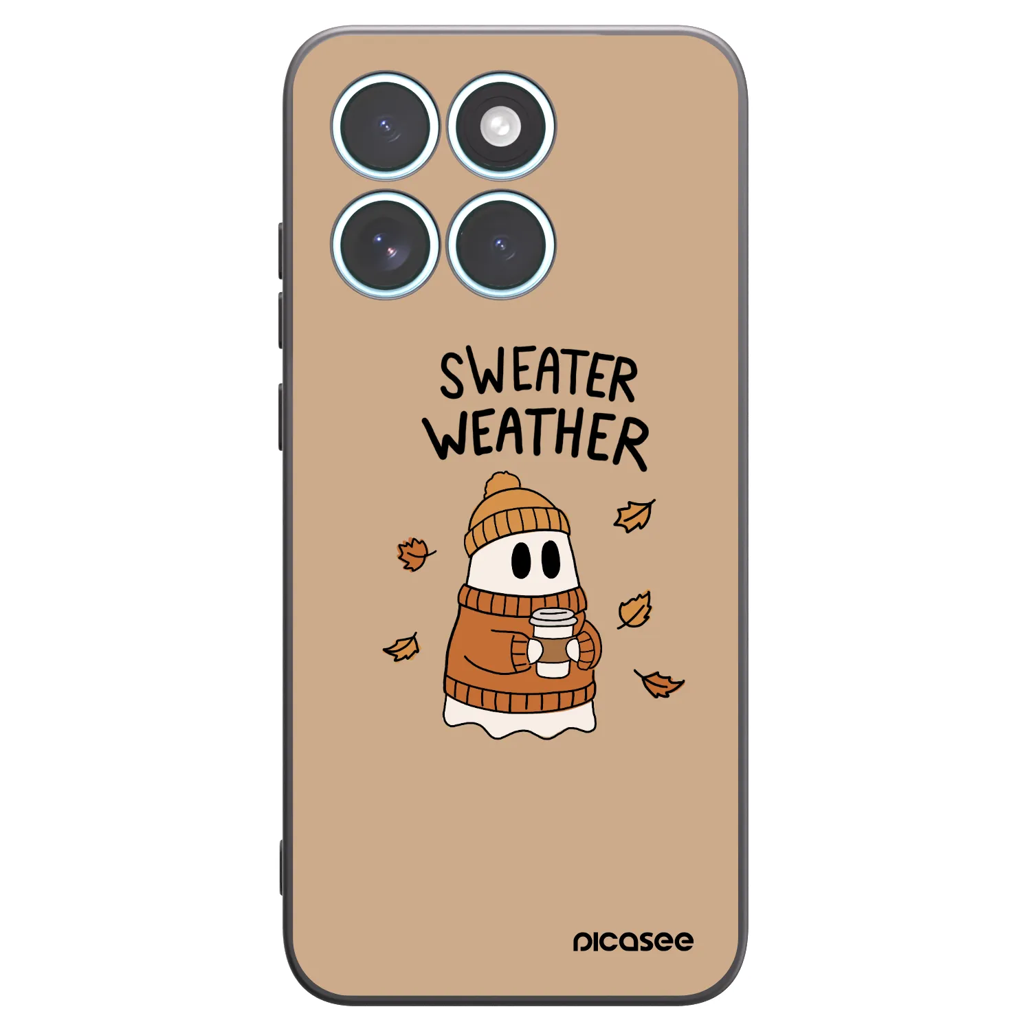 Picasee silikónový čierny obal pre Motorola Edge 70 Fusion - Sweater ghost