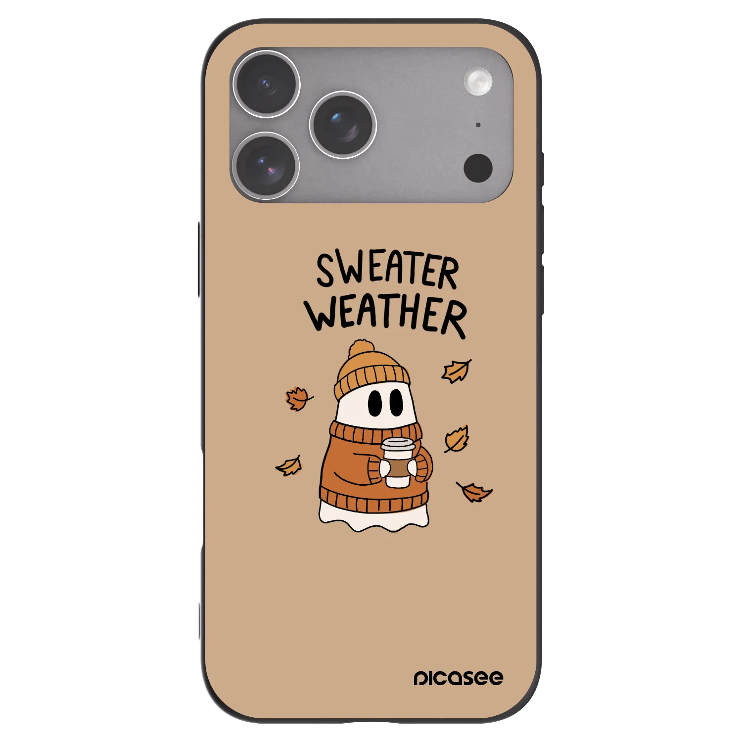 Picasee silikónový čierny obal pre Apple iPhone 18 Pro Max - Sweater ghost