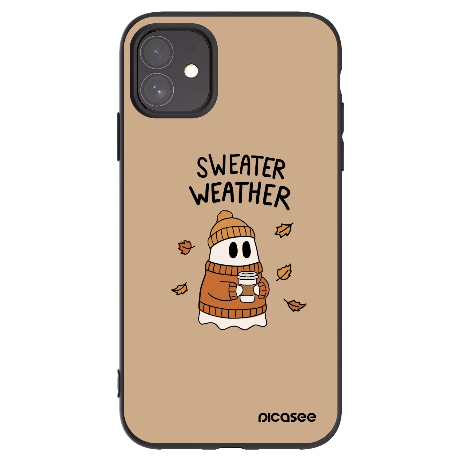Picasee silikónový čierny obal pre Apple iPhone 11 - Sweater ghost