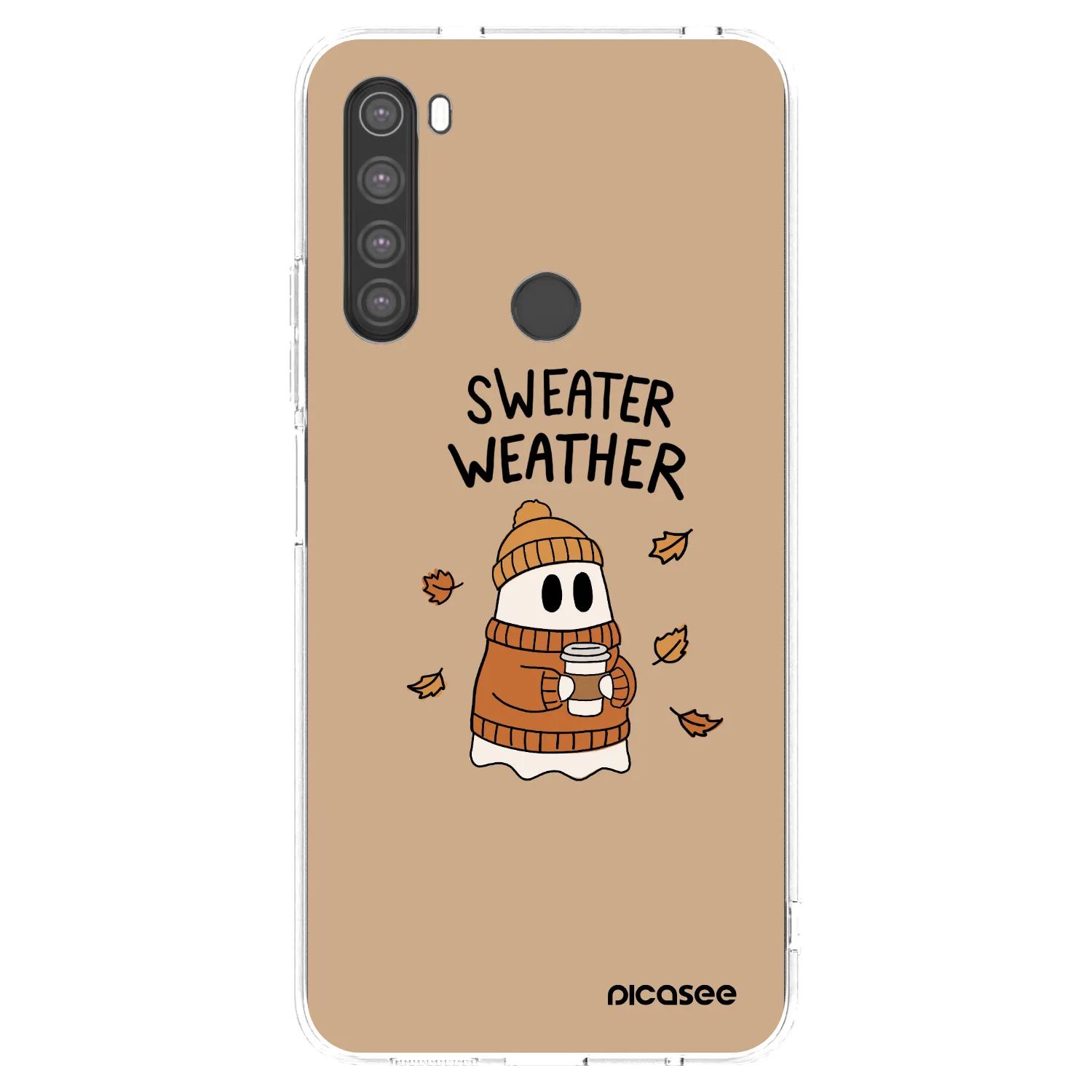 Picasee silikónový prehľadný obal pre Xiaomi Redmi Note 8 - Sweater ghost