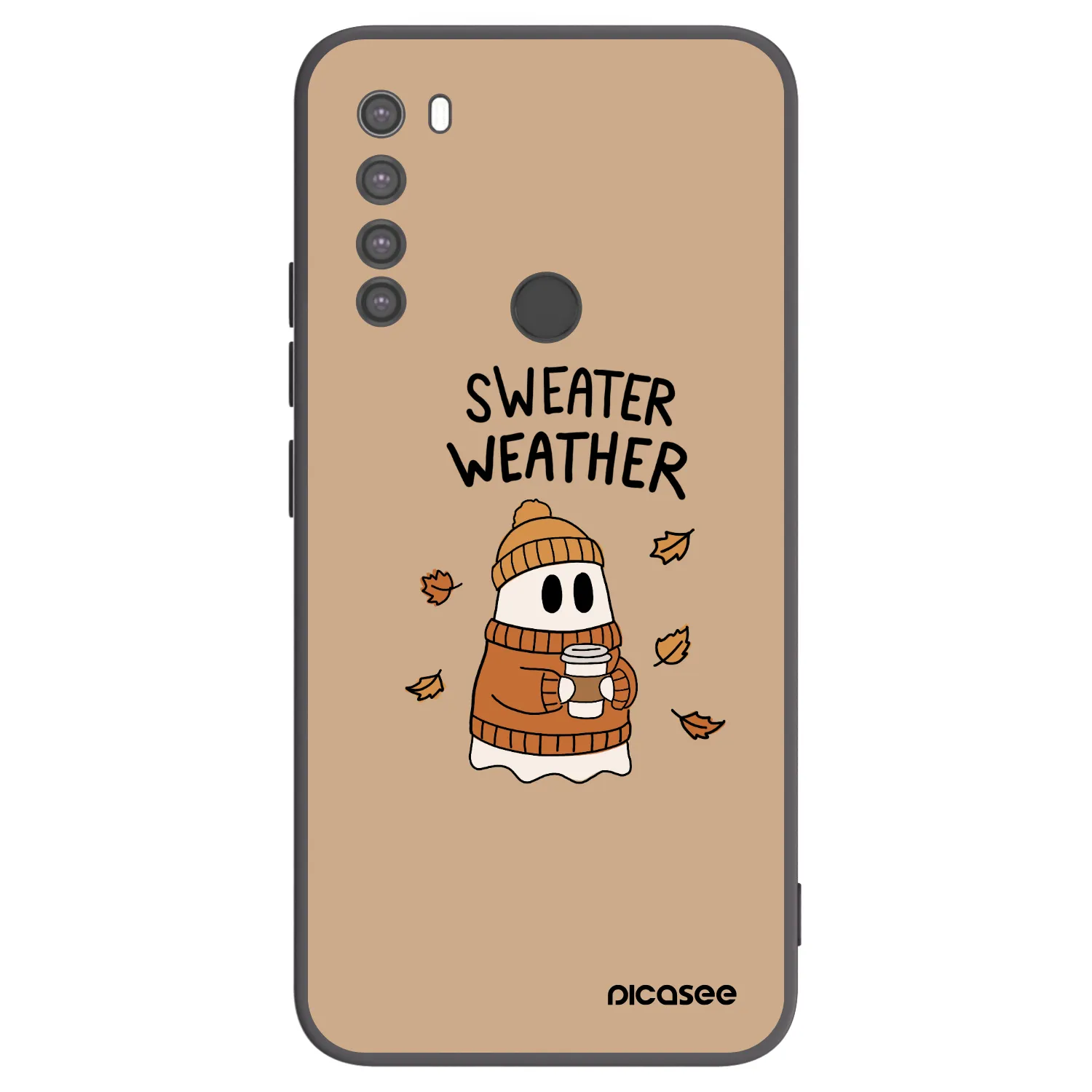 Picasee silikónový čierny obal pre Xiaomi Redmi Note 8 - Sweater ghost