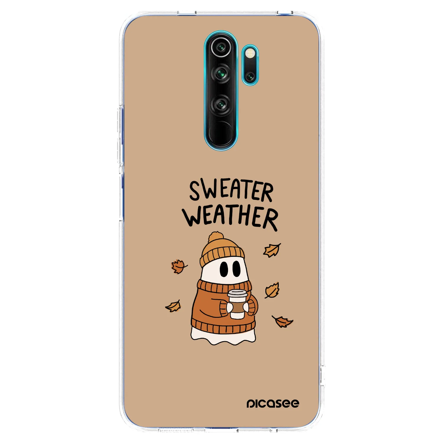 Picasee silikónový prehľadný obal pre Xiaomi Redmi Note 8 Pro - Sweater ghost