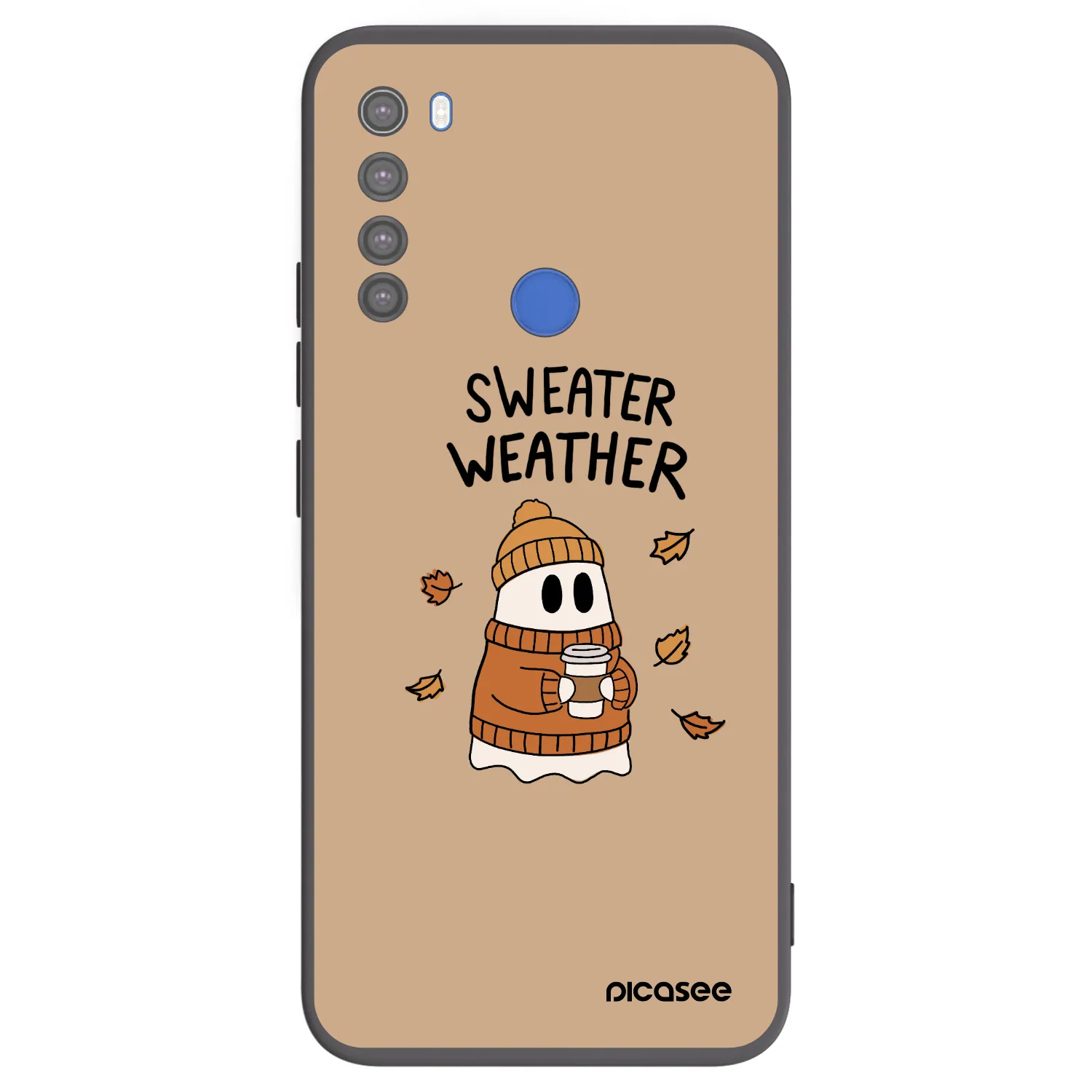 Picasee silikónový čierny obal pre Xiaomi Redmi Note 8T - Sweater ghost