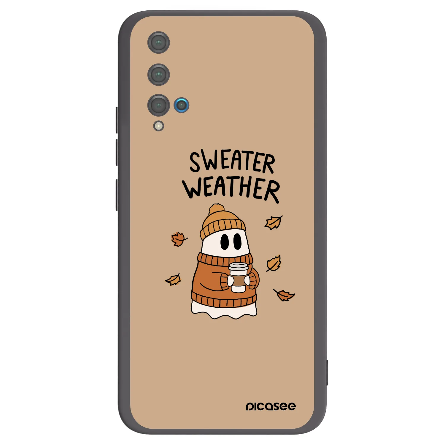 Picasee silikónový čierny obal pre Huawei Nova 5T - Sweater ghost