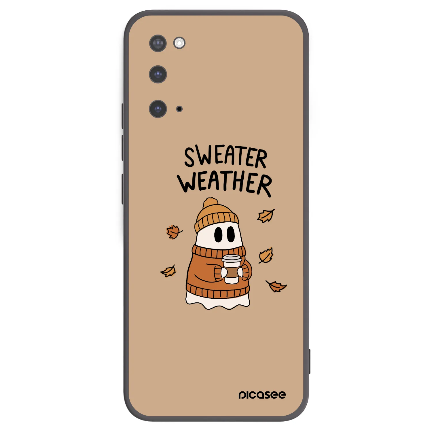 Picasee silikónový čierny obal pre Samsung Galaxy S20 G980F - Sweater ghost