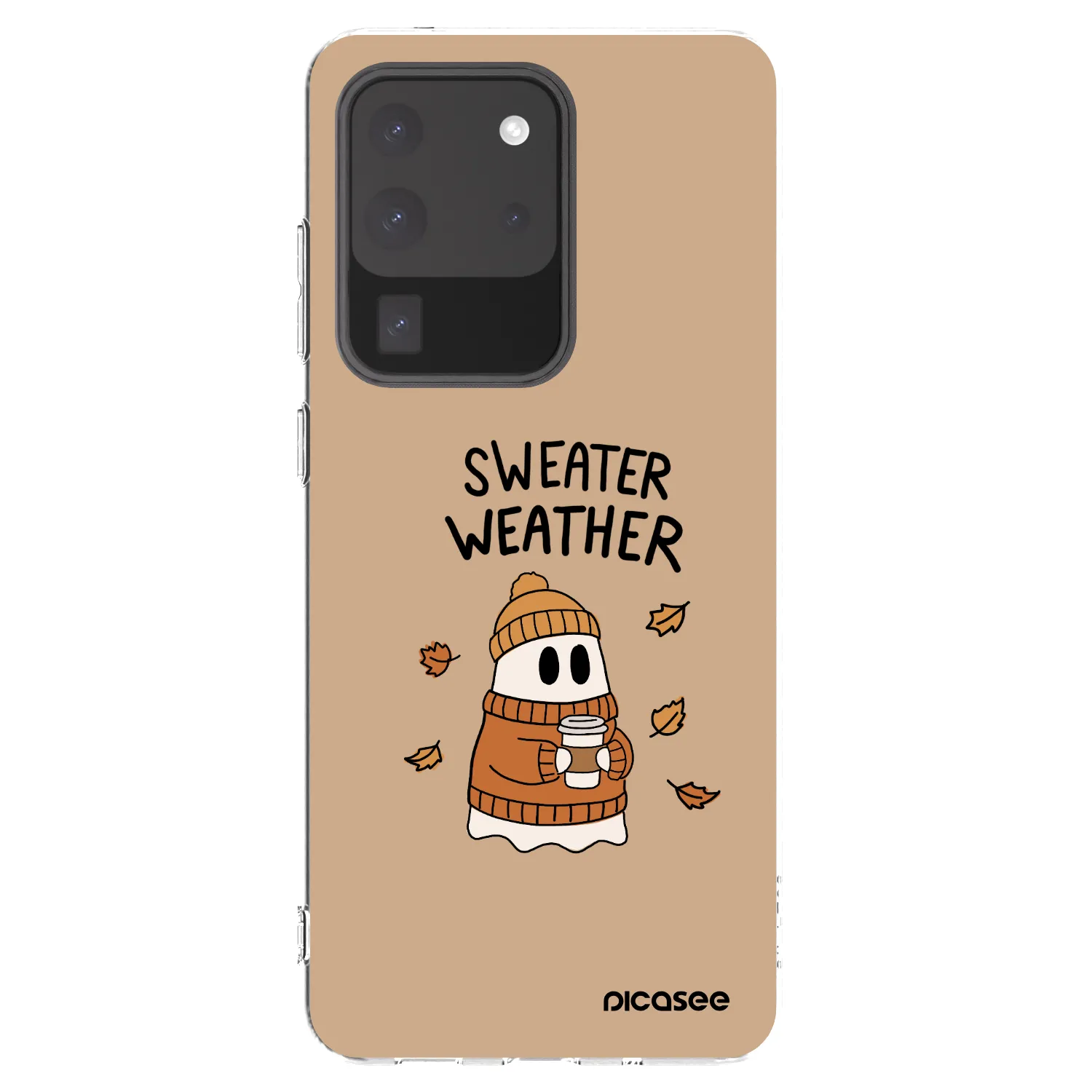 Picasee silikónový prehľadný obal pre Samsung Galaxy S20 Ultra 5G G988F - Sweater ghost