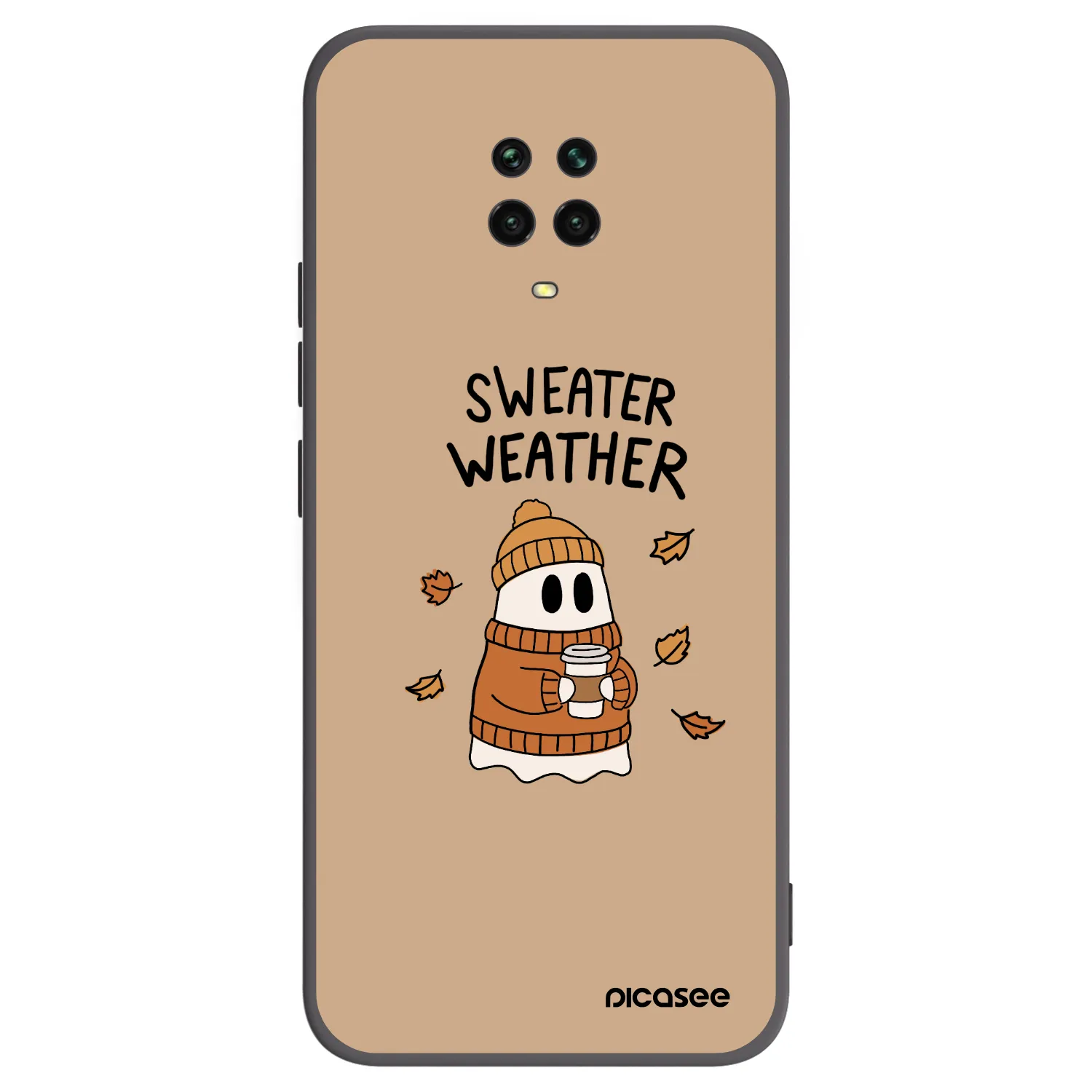 Picasee silikónový čierny obal pre Xiaomi Redmi Note 9 Pro - Sweater ghost