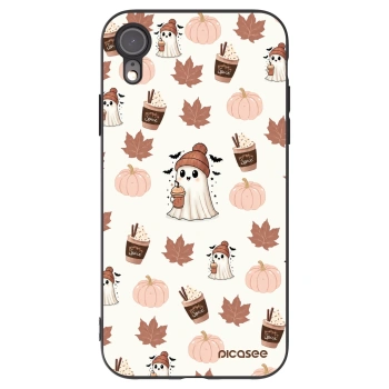 Silikónový čierny obal pre Apple iPhone XR - Pumpkin spice