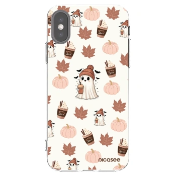 Silikónový prehľadný obal pre Apple iPhone X/XS - Pumpkin spice