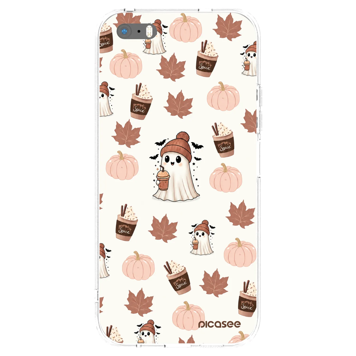 Picasee silikónový prehľadný obal pre Apple iPhone 5/5S/SE - Pumpkin spice