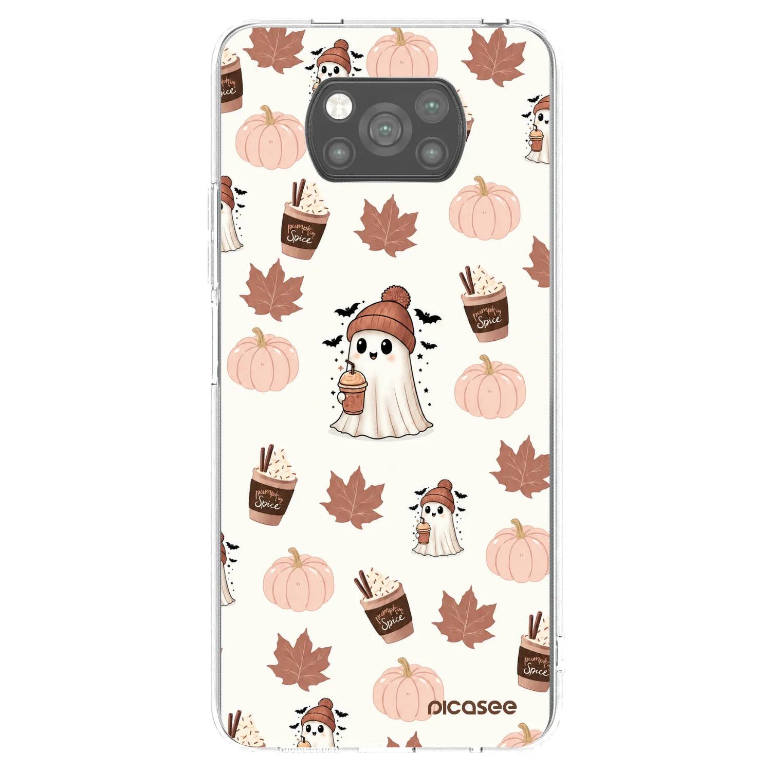Picasee silikónový čierny obal pre Xiaomi Poco X3 - Pumpkin spice