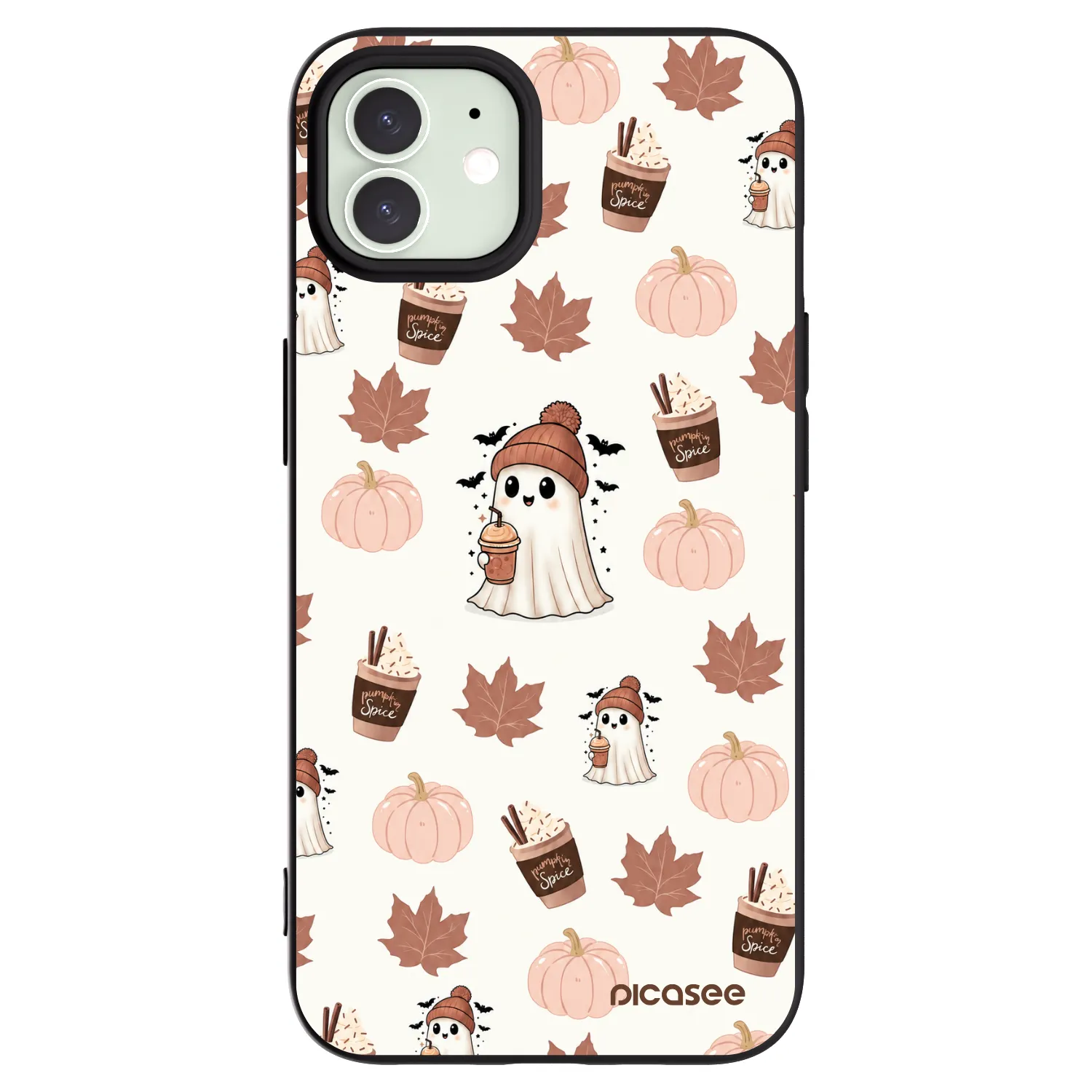 Picasee silikónový čierny obal pre Apple iPhone 12 - Pumpkin spice